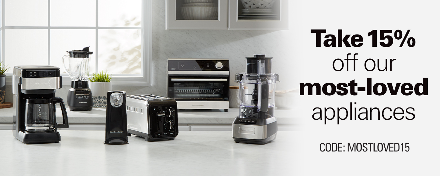 Take 15% off our most-loved appliances. Use coupon code MOSTLOVED15 at checkout. 